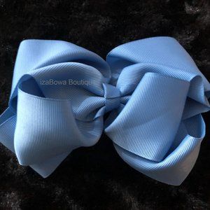 Ocean Blue 6" Double Stacked Boutique Bows (2)  -kids-  5B2452  Handmade NWT Bou